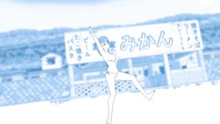 Tawawa MMD r18 Ai chan de Booo monochromatic 3d hentai