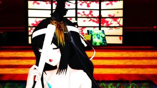 【MMD】Fuso-sister seems to dance paradise Jodo in front of the Admiral【R-18】