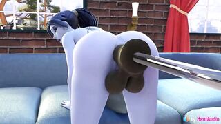 Widowmaker Gets Her Ass Wrecked by Horse Dildo (Overwatch) 3d animation with sound