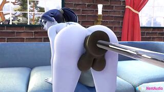 Widowmaker Gets Her Ass Wrecked by Horse Dildo (Overwatch) 3d animation with sound