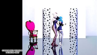 [MMD] BEAST & HYUNA - Trouble Maker Hot Kpop Dance Gwen Riven 4K 60FPS
