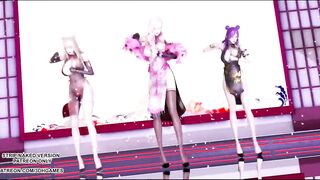 [MMD]Tougen Renka 桃源恋歌 Hot Erotic Dance KDA Ahri Kaisa Seraphine 4K 60FPS League of Legends