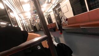 Fucking a cute fox girl on the subway until she squirts~