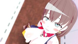 mmd r18 Tawawa MMD Ai chan shows off her cowgirl costume Trolls song 3d hentai nsfw ntr