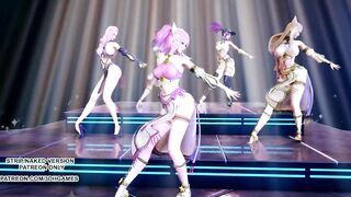 [MMD] Wisin & Yandel - Follow The Leader Sexy Hoy Dance Ahri Akali Kaisa Seraphine Lux KDA