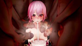 【MMD R-18 SEX DANCE】hot mouth thirsty for cum sweet intense pleasure ganbang [CREDIT BY] kaniwa