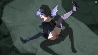 3D HENTAI Succubus has big breasts shaking while being fucked