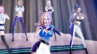 [MMD] EVERGLOW - ADIOS Hot Strip Dance Ahri Akali Evelynn Kaisa Seraphine KDA League of Legends