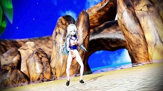 Lamy Dance at the beach 3d hentai mmd r18 animation