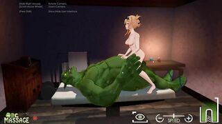 Orc Massage [v0.6.2b] [Torch Studio] Furry Valkyrie gives a blowjob to a huge orc