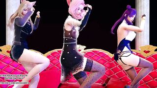 [MMD] Hwasa - Maria Hot Erotic Dance Ahri Akali Kaisa Seraphine KDA League of Legends