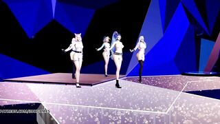 [MMD] STAYC - SO BAD Hot Nude Dance Ahri Akali Evelynn Kaisa Seraphine League of Legends KDA
