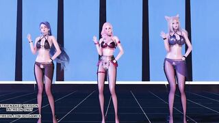 [MMD] Kara - Step Sexy Kpop Hot Dance Ahri Kaisa Seraphine KDA League of Legends