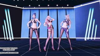 [MMD] Kara - Step Sexy Kpop Hot Dance Ahri Kaisa Seraphine KDA League of Legends