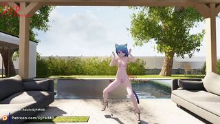 Sexy Nude Catgirl Mia Abracadabra Blender MMD 1513