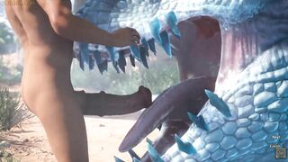 Guy dicked down a Huge Dragon