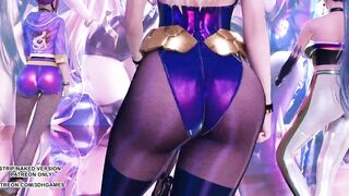[MMD] Dalshabet - Joker Ahri Akali Kaisa Evelynn Seraphine KDA Sexy Kpop Dance 4K League of Legends