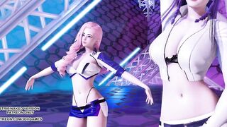 [MMD] Twice - Breakthrough Ahri Kaisa Seraphine League of Legends KDA Sexy Kpop Dance 4K 60FPS