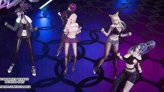 [MMD] ITZY - LOCO Ahri Akali Kaisa Evelynn Seraphine Kda Sexy Kpop Dance 4K 60FPS League of Legends