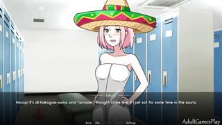 Kunoichi Trainer P4. Sakura Fucked in Chaning Room