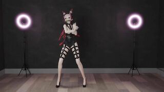 0221 -【R18-MMD】Demon Slayer nezuko - Pink Cat