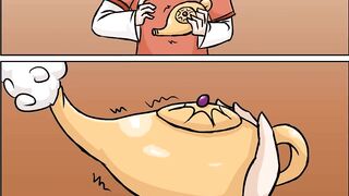 Genie breast expansion - hentai comic