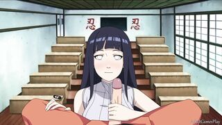 Hinata loves to lick Naruto's cock and drink his cum