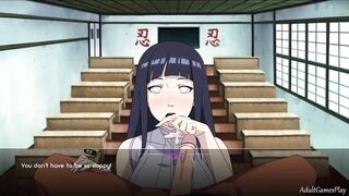 Hinata loves to lick Naruto's cock and drink his cum