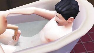 Bella Goth fucks her husband in bath (SIMS 4 PORN)