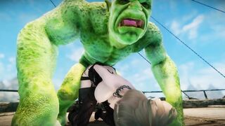 Big Breasts Elf Mama Oak Defeat by Ugly Cosplay Orc Seeding Sex 3D Hentai NSFW Part 3