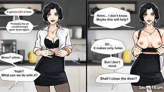 Korra and Asami - Office Story part 1 - The new employee fucks his boss at the job Interview