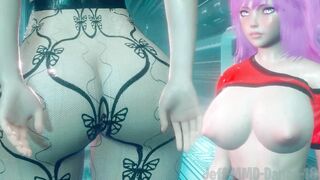 【MMD R-18 SEX DANCE】Angie, Danna perfect tasty buttocks sweet intense pleasure delicious asses