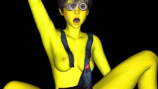 Cosplay Minion Babe Takes Big Dick