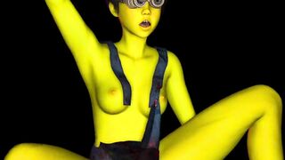 Cosplay Minion Babe Takes Big Dick