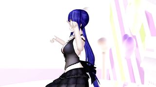No me importa, Kagura Suzu - VTuber mmd Undress blue hair color edit smixix