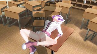 3D HENTAI Schoolgirl pussyfucked on the table
