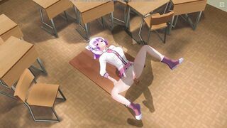 3D HENTAI Schoolgirl fucked in the ass on the table