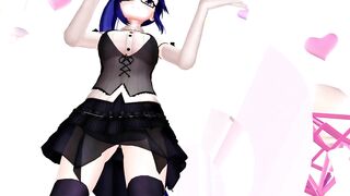 HENTAI UNDRESS NUDE GLASSES GIRL VIRTUAL YOUTUBER 神楽すず BLUE HAIR COLOR EDIT SMIXIX