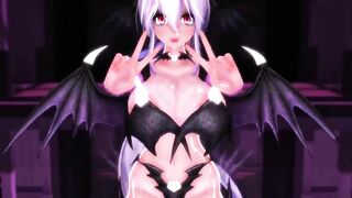 【MMD】Pretend to dance with huge breasts succubus【R-18】