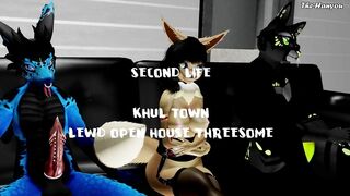 Second Life 4K - Khul Town - Lewd Open House Threesome