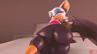 Rouge the Bat - Farting in your face (Fat ass) 【Hentai 3D】