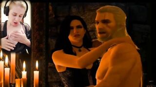 I'm playing the game Witcher  and touch myself