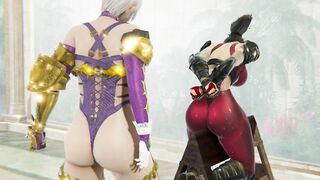 Futa Ivy Valentine Whips Taki Until She Cums Soul Calibur BDSM Bondage 3D Hentai