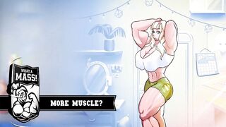 30 Days of Female Muscle Growth Animation DUBBED Giantess Muscles Massive Boobs giant bicep flex
