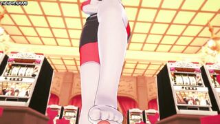 Hentai POV Feet Kneesocks Daemon Panty & Stocking With Garterbelt at the Casino!