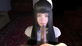 My cute maid loves to suck my dick【Hentai 3D】