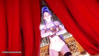 [MMD] Ankha Dance Kaisa Hot Striptease Dance League of Legends KDA Uncensored Hentai
