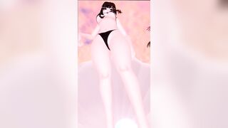 Try to be sexy virtual goth bikini babe but your body motion is captured by old kinect VR Glitch