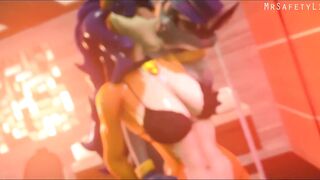 Sly Cooper fucks Carmelita Fox (Short movie)【Hentai 3D】
