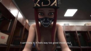 D Hentai: KDA Akali Fucked On The Backstage League of Legends Uncensored Hentai